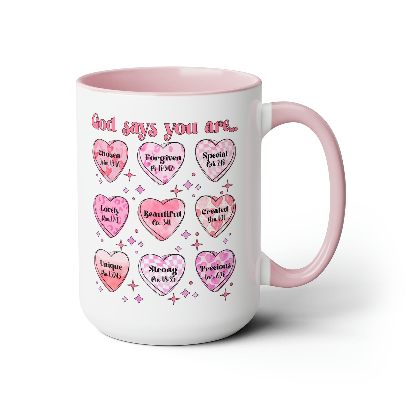God Says Two-Tone Coffee Mugs, 15oz