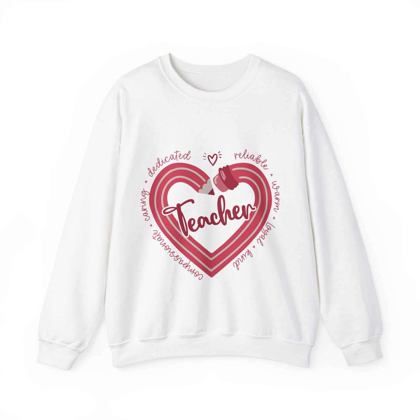 Teacher Heart Unisex Heavy Blend™ Crewneck Sweatshirt