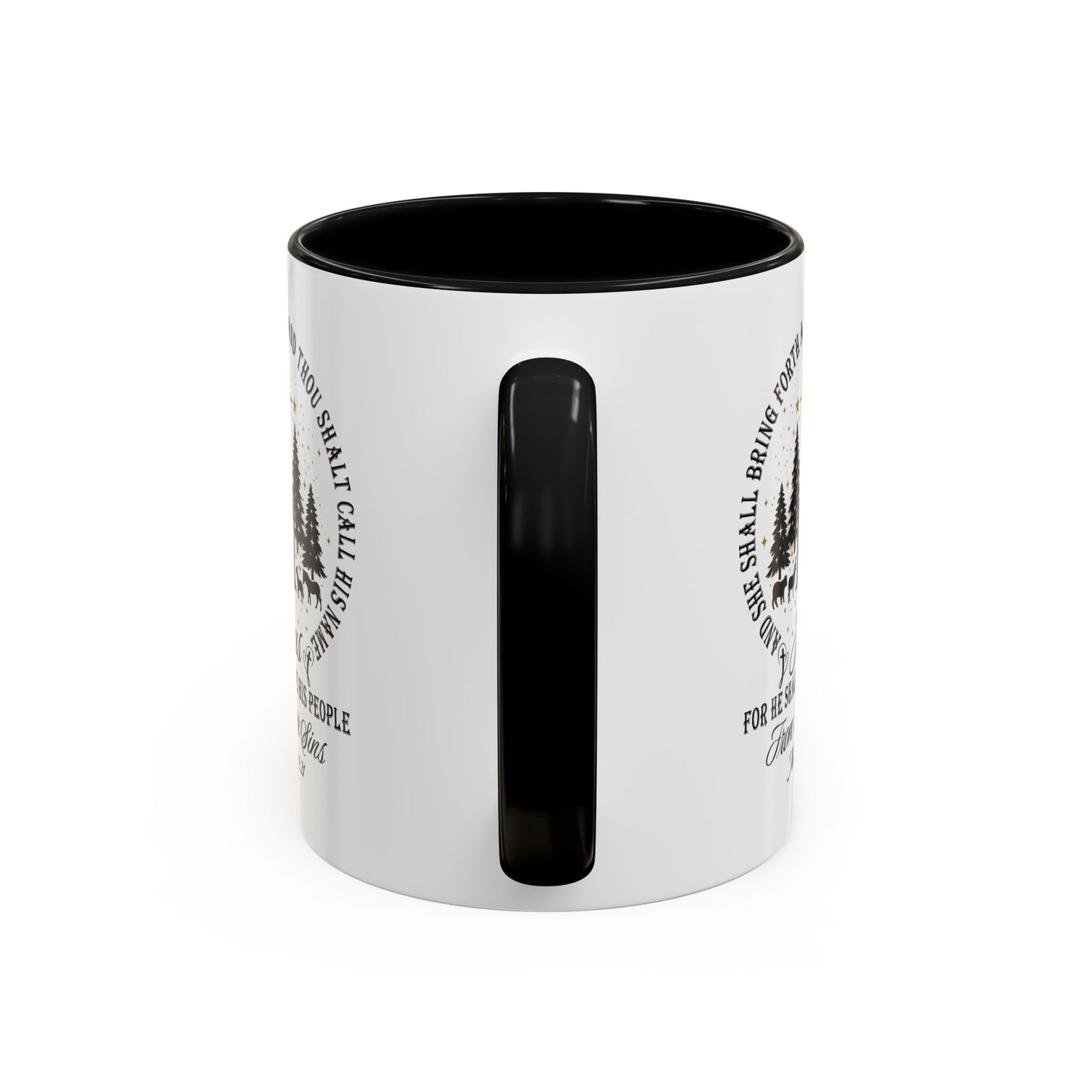 Matthew 1:21 Accent Coffee Mug (11, 15oz)