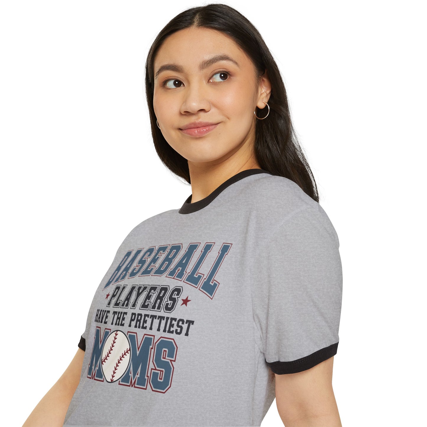 Baseball Players Have The Prettiest Moms Unisex Cotton Ringer T-Shirt