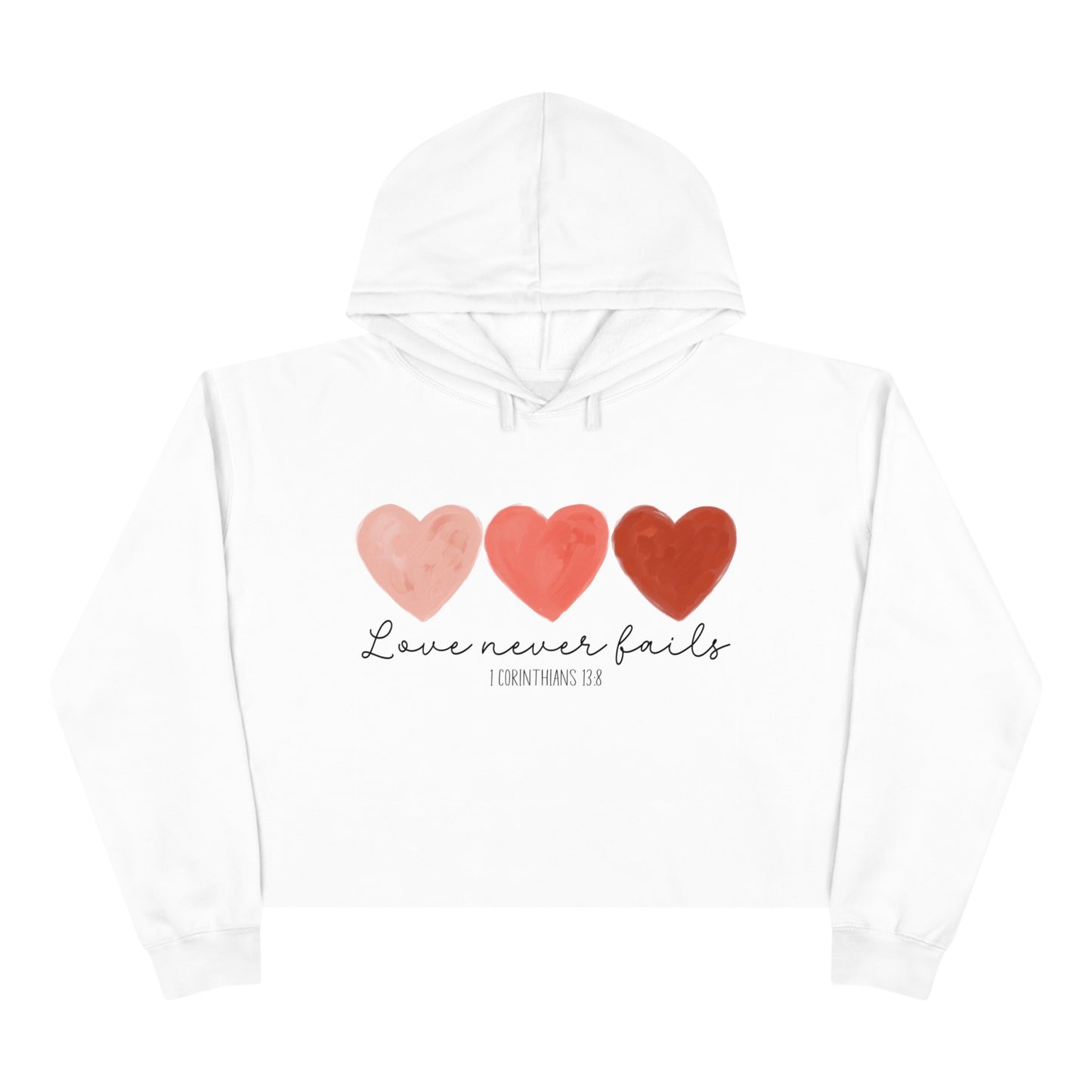 Love Never Fails Crop Hoodie