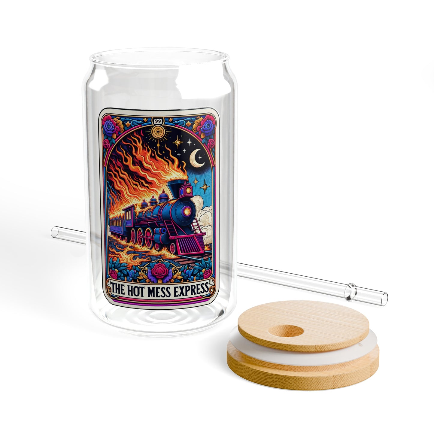 Hot Mess Express Sipper Glass, 16oz