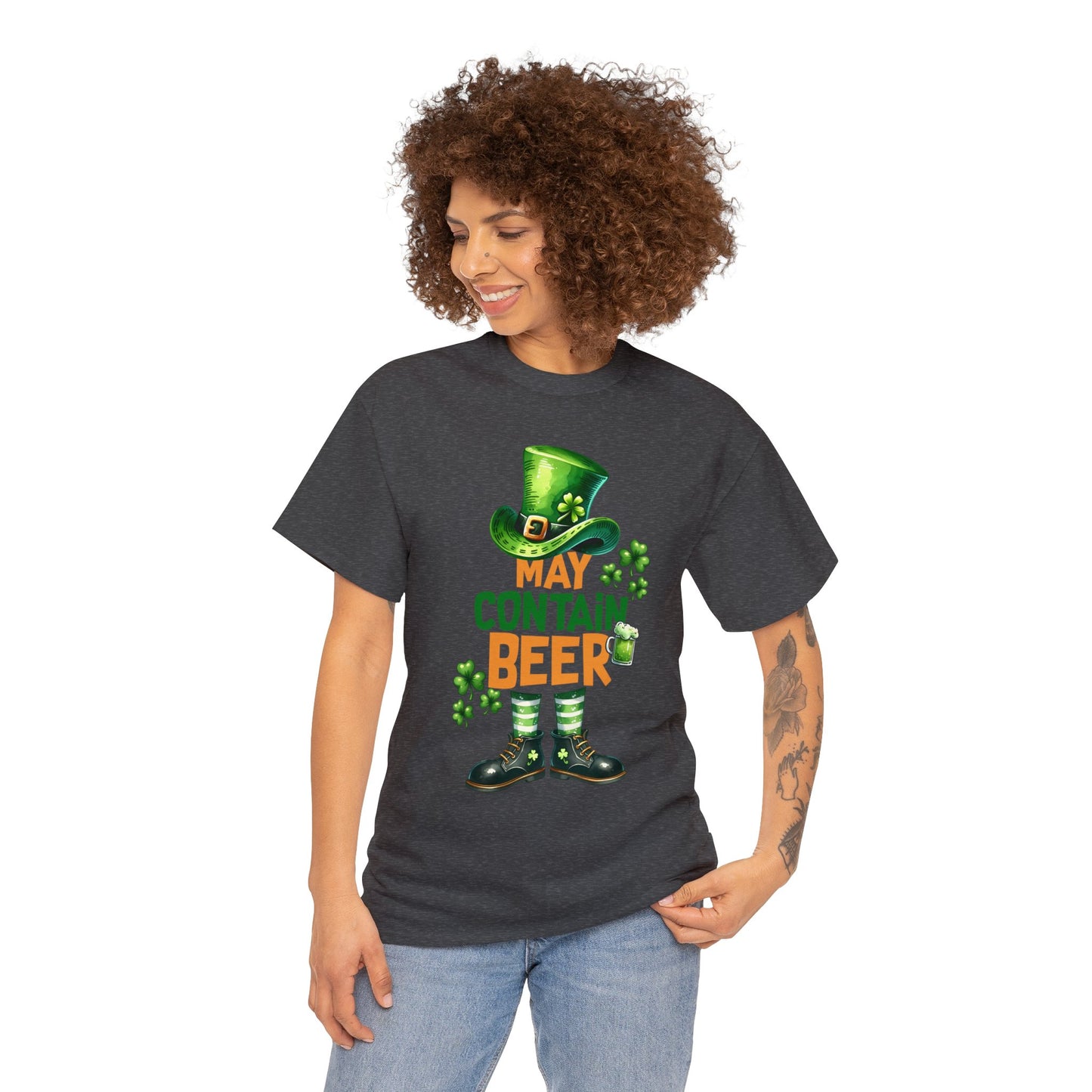 May Contain Beer Unisex Heavy Cotton Tee