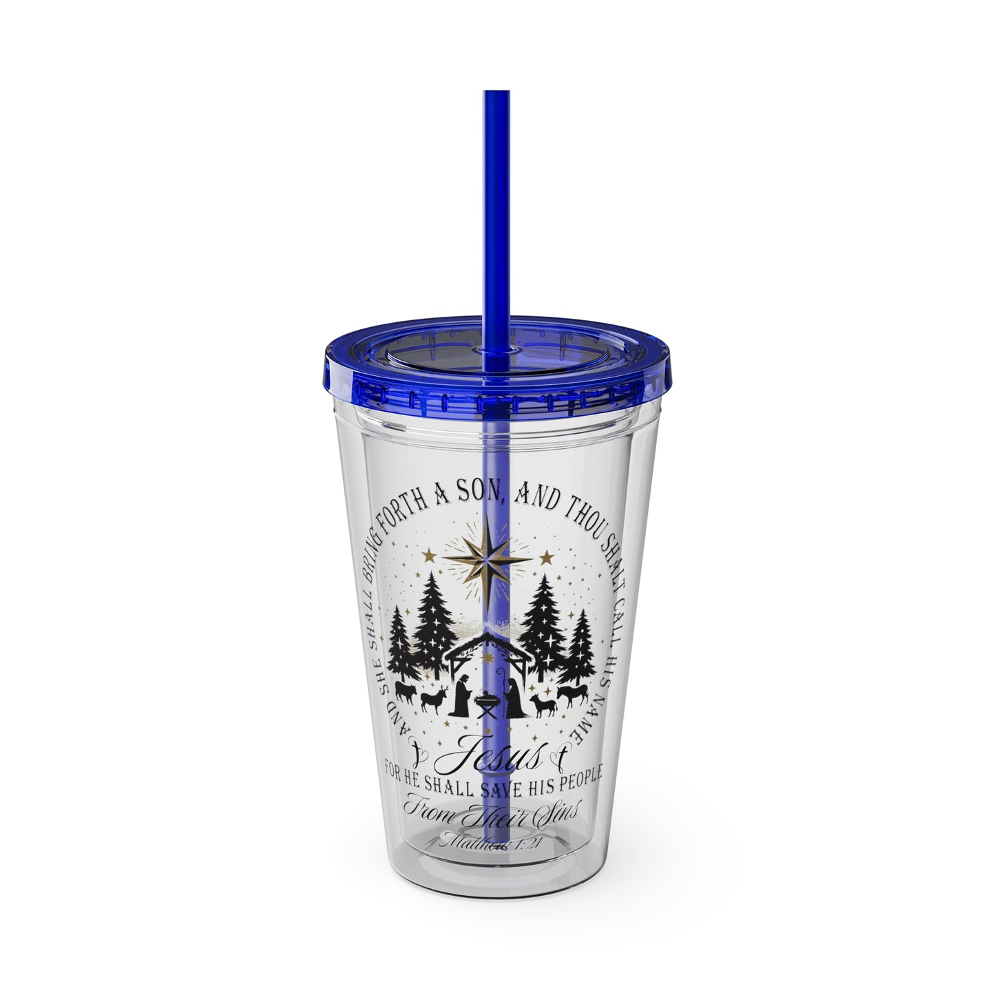 Matthew Sunsplash Tumbler with Straw, 16oz