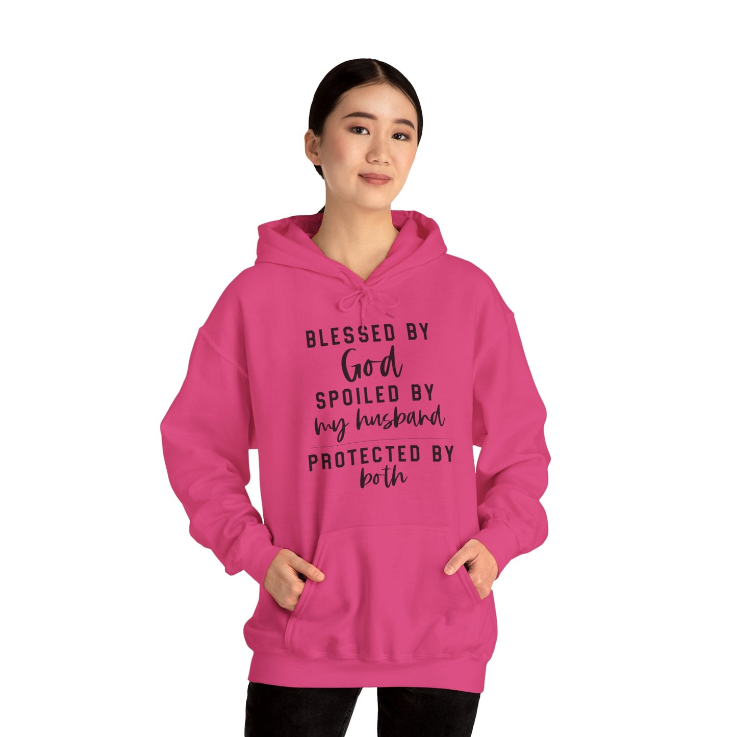 Protected by Both Unisex Heavy Blend™ Hooded Sweatshirt