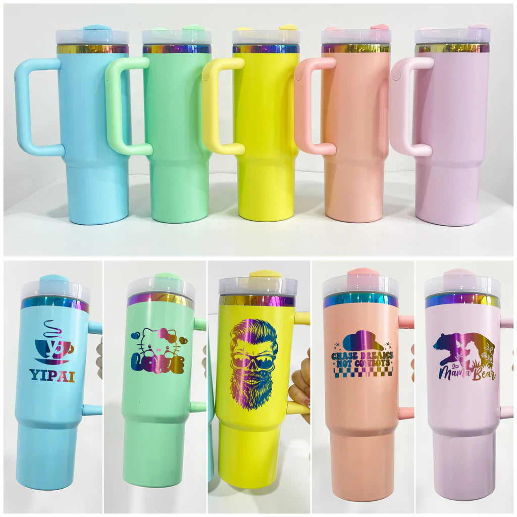 30oz Rainbow Macaron Tumblers