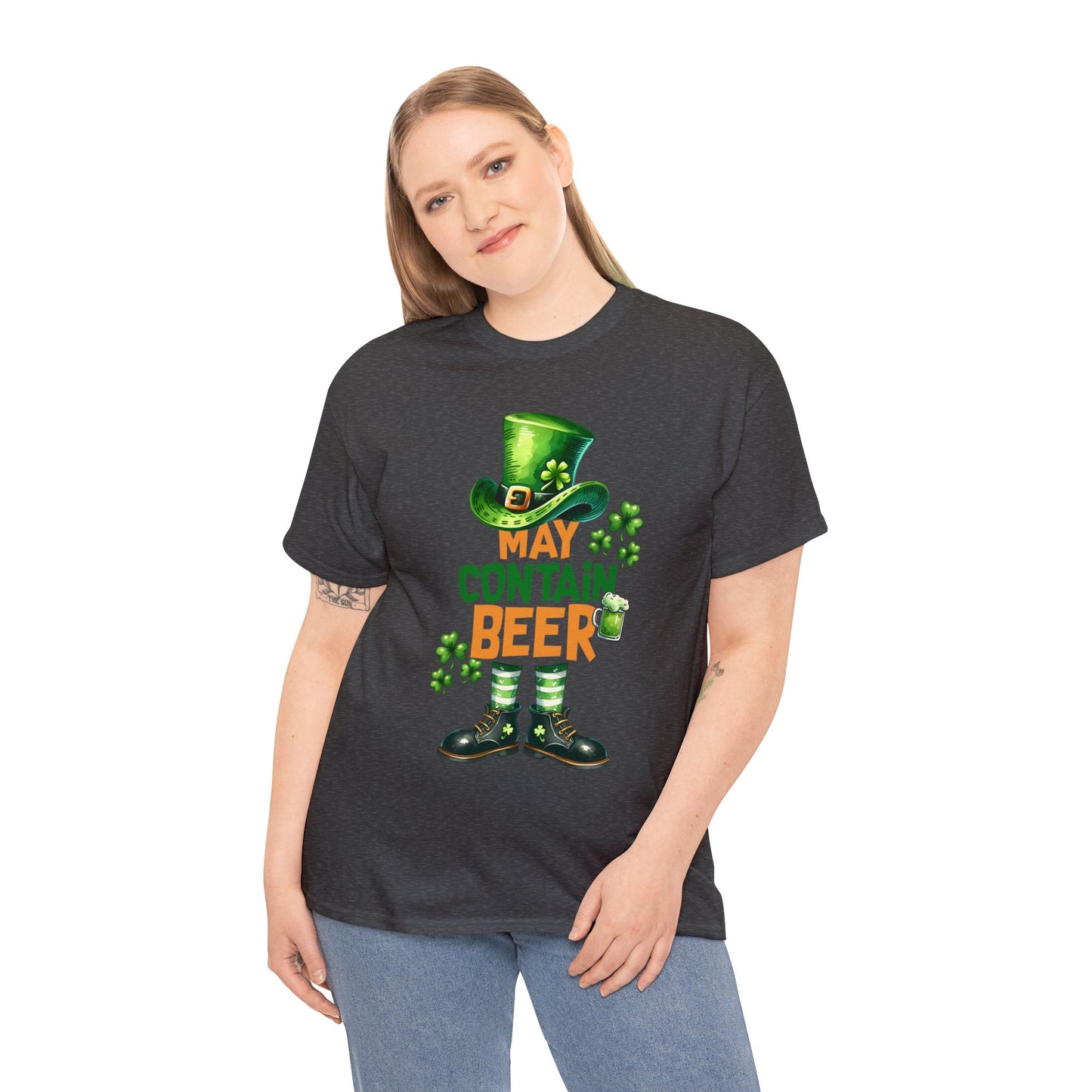 May Contain Beer Unisex Heavy Cotton Tee