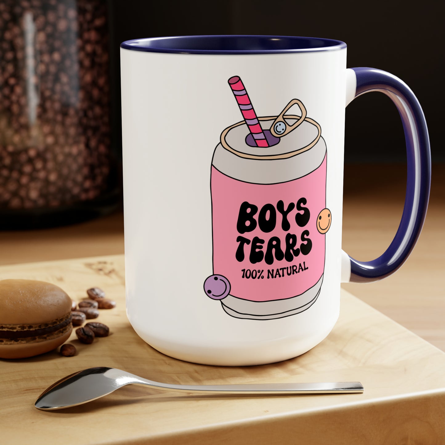 Boys Tears Two-Tone Coffee Mugs, 15oz