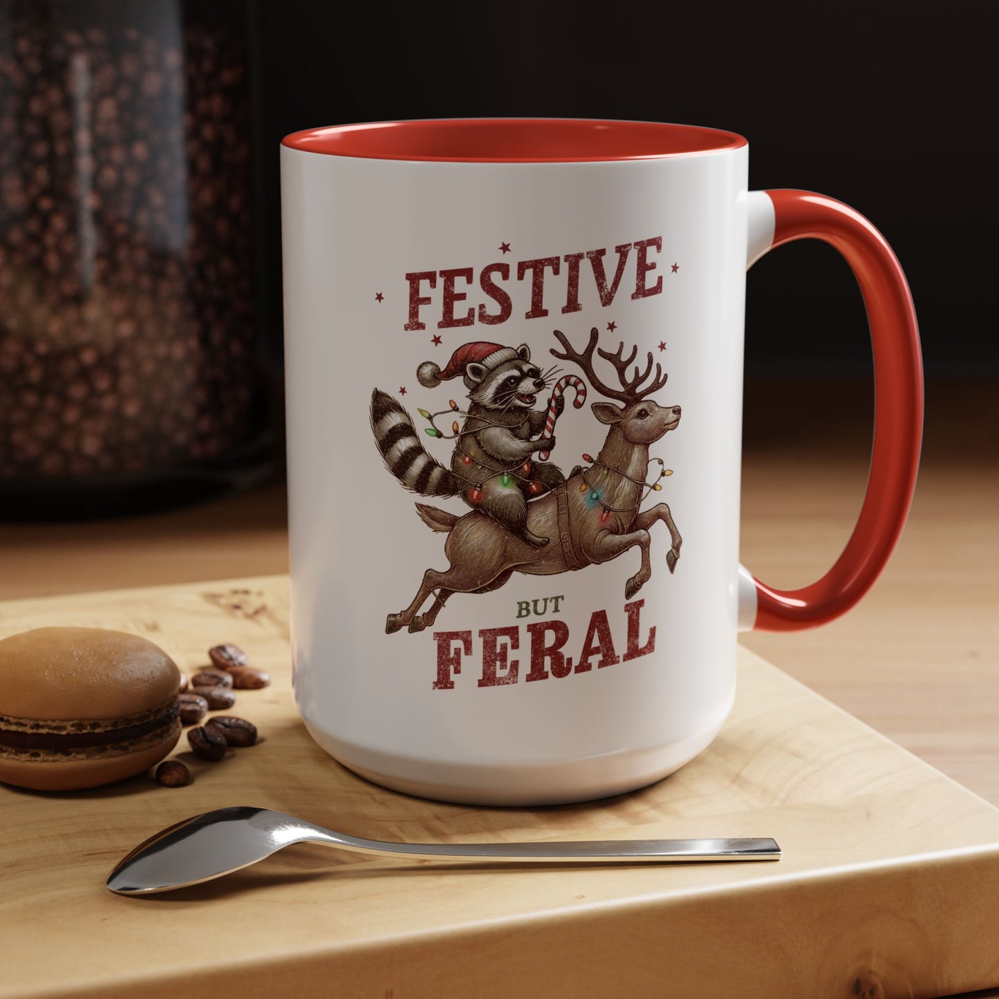 Festive but Feral Accent Coffee Mug (11, 15oz)