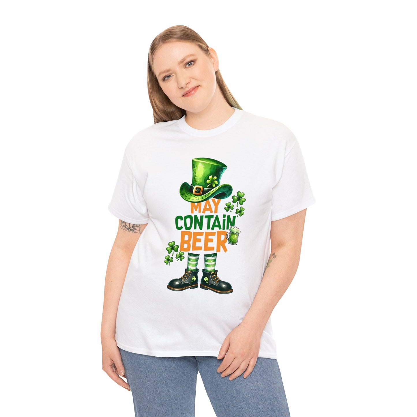 May Contain Beer Unisex Heavy Cotton Tee