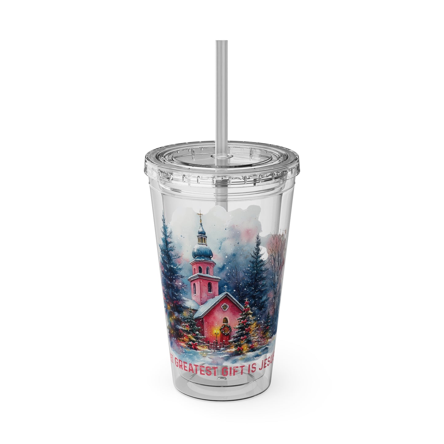 The Greatest Gift Sunsplash Tumbler with Straw, 16oz