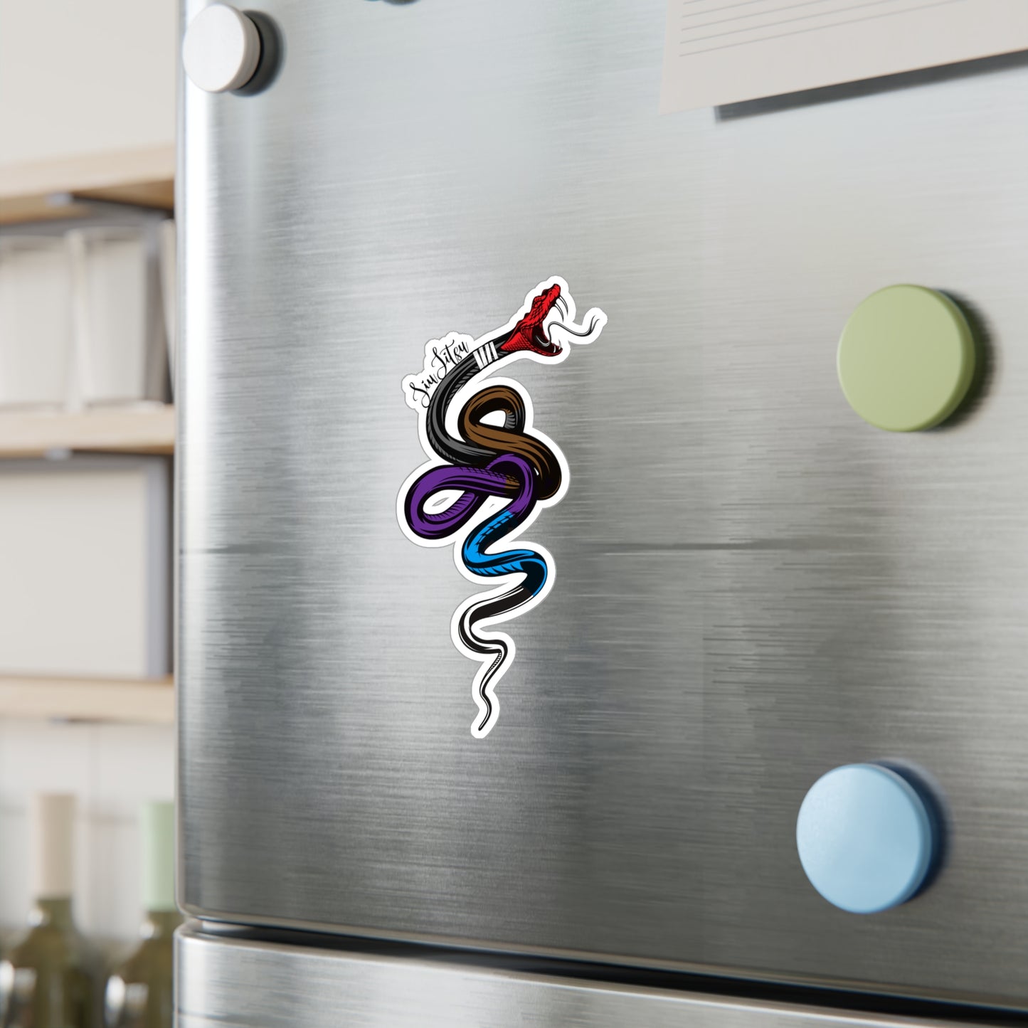 Belted Snake Kiss-Cut Vinyl Decals