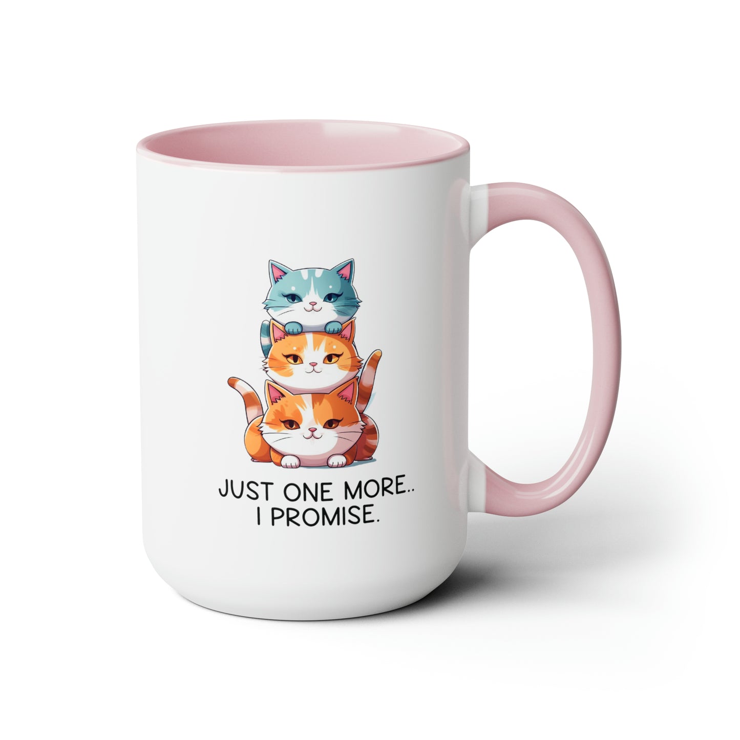 One more Cat Two-Tone Coffee Mugs, 15oz