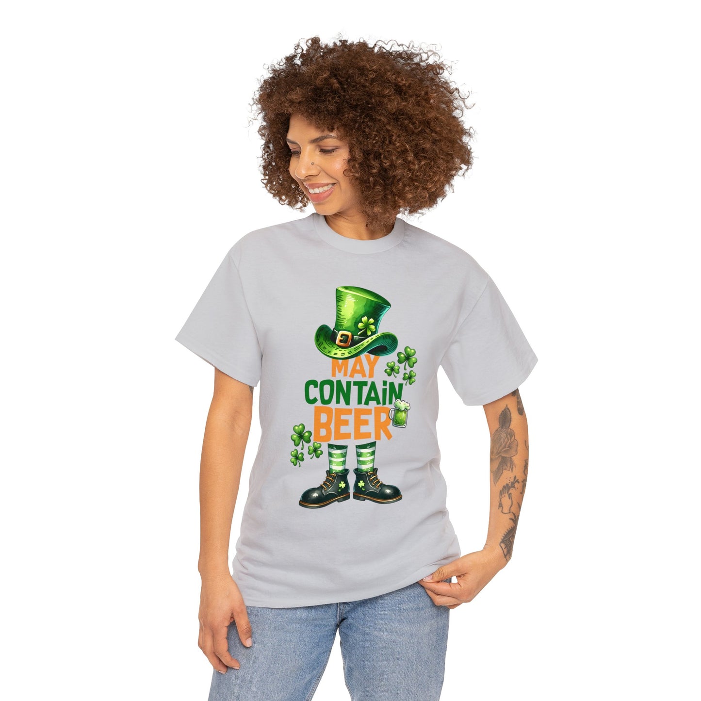 May Contain Beer Unisex Heavy Cotton Tee