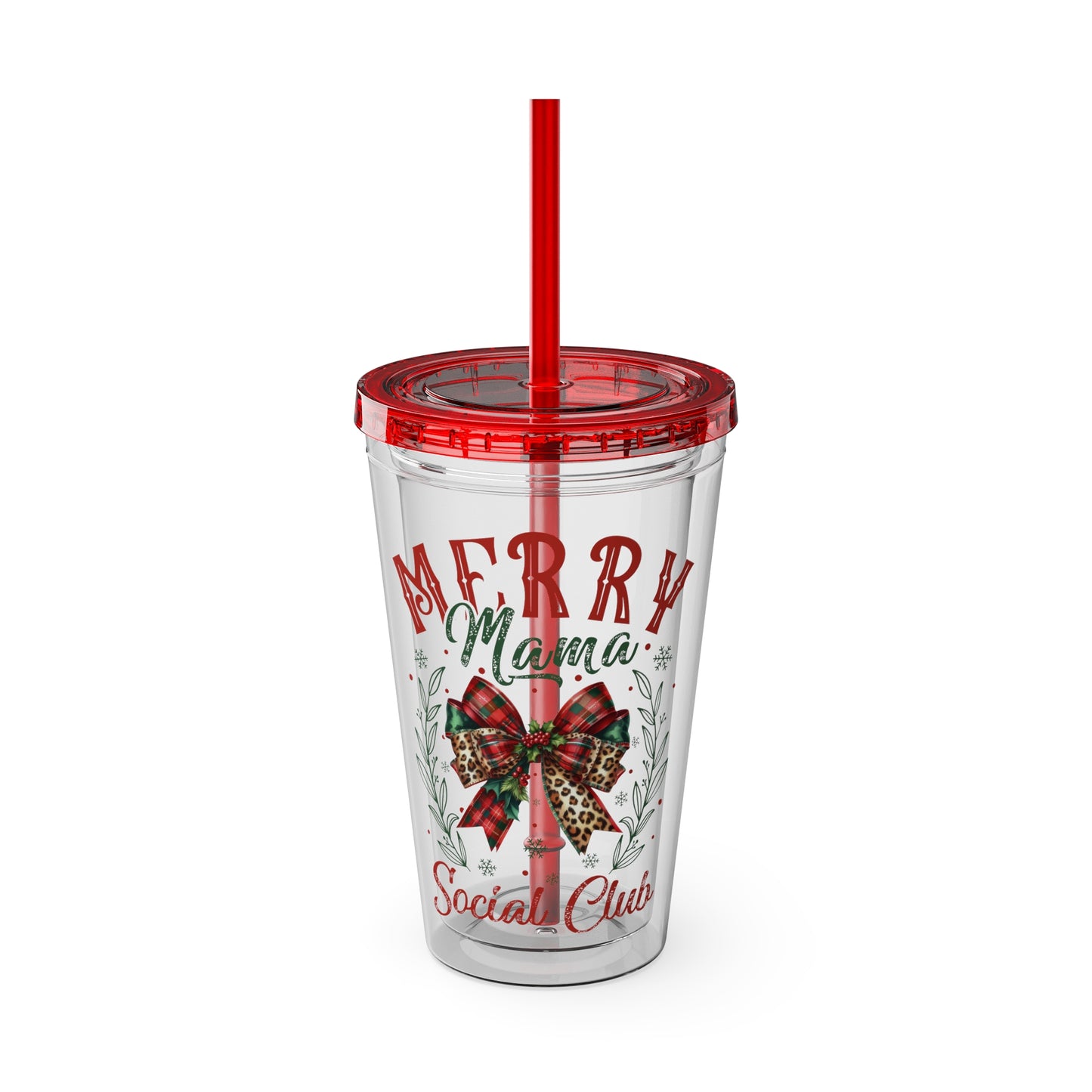 Merry Mama Sunsplash Tumbler with Straw, 16oz