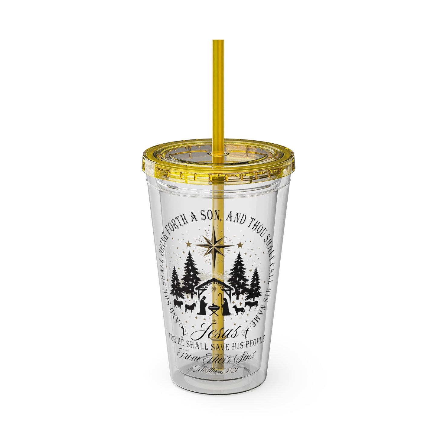 Matthew Sunsplash Tumbler with Straw, 16oz