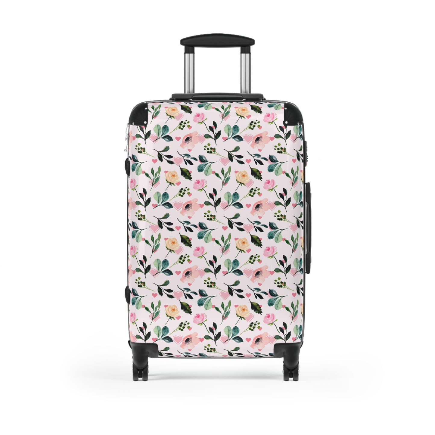Heart Floral Design Suitcase - Stylish Travel Luggage for Adventurers