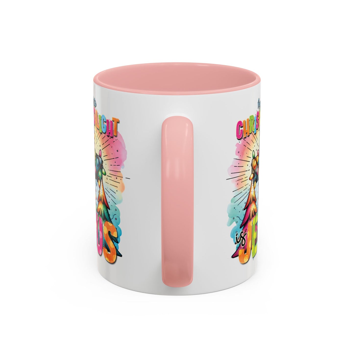 My Favorite Christmas Light is Jesus Accent Coffee Mug (11, 15oz)