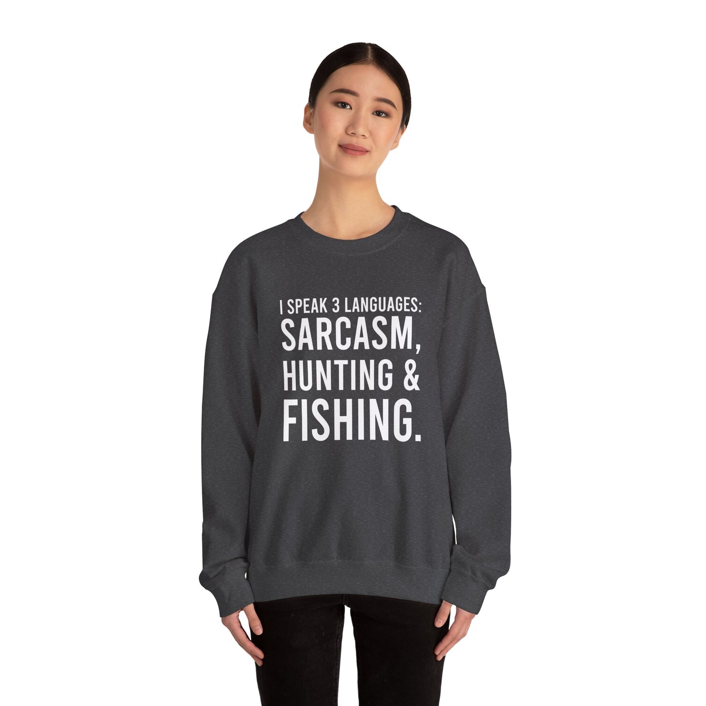 3 languages Unisex Heavy Blend™ Crewneck Sweatshirt