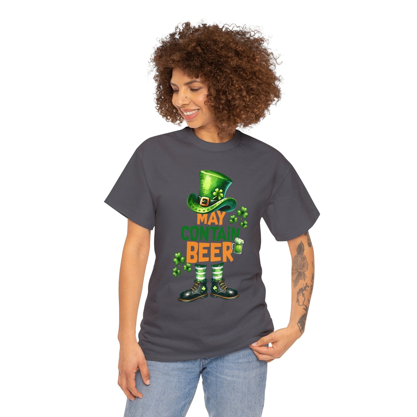 May Contain Beer Unisex Heavy Cotton Tee