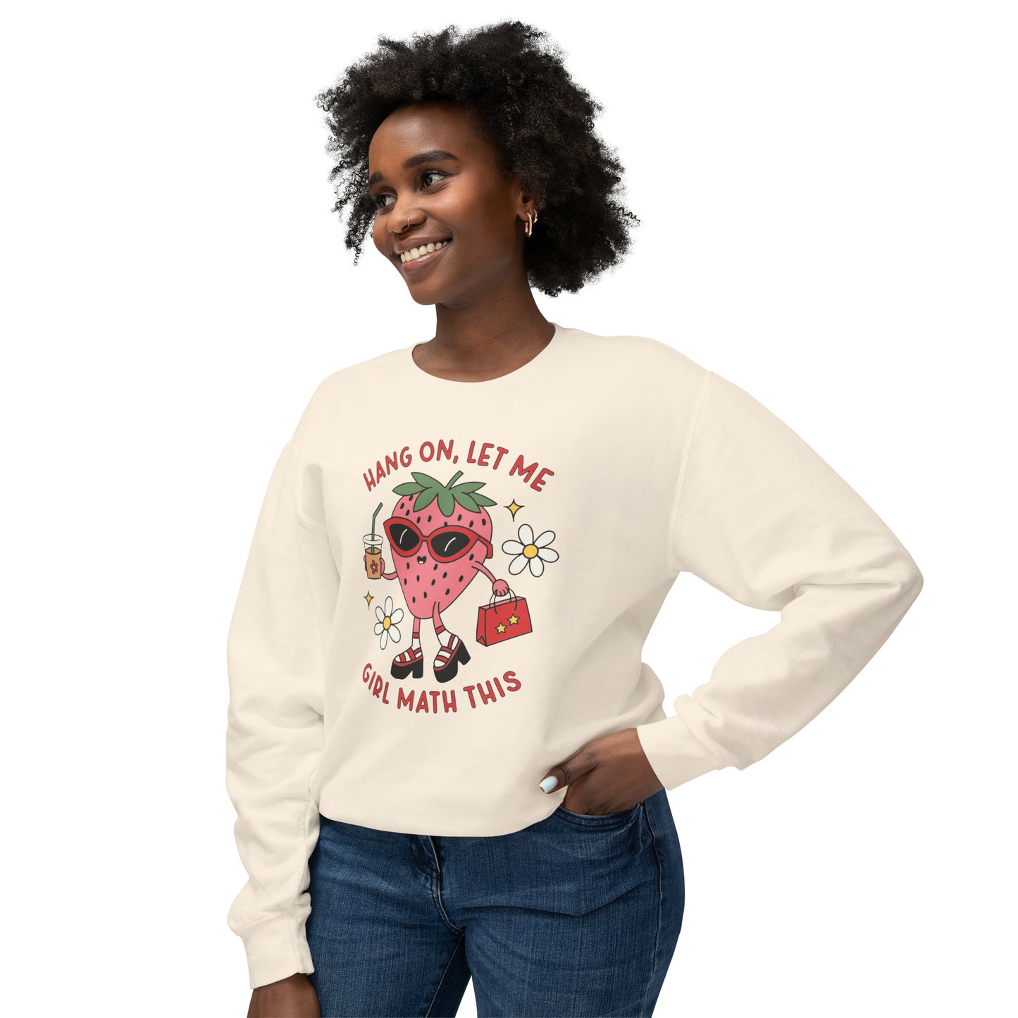 Girl Math Unisex Lightweight Crewneck Sweatshirt