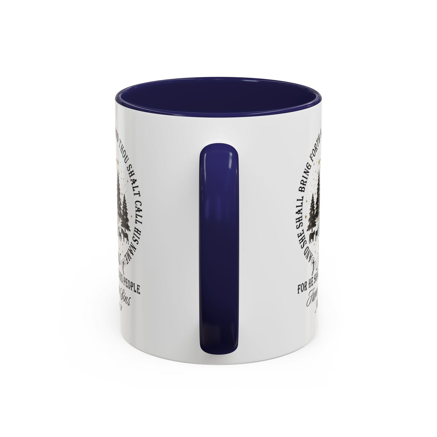 Matthew 1:21 Accent Coffee Mug (11, 15oz)