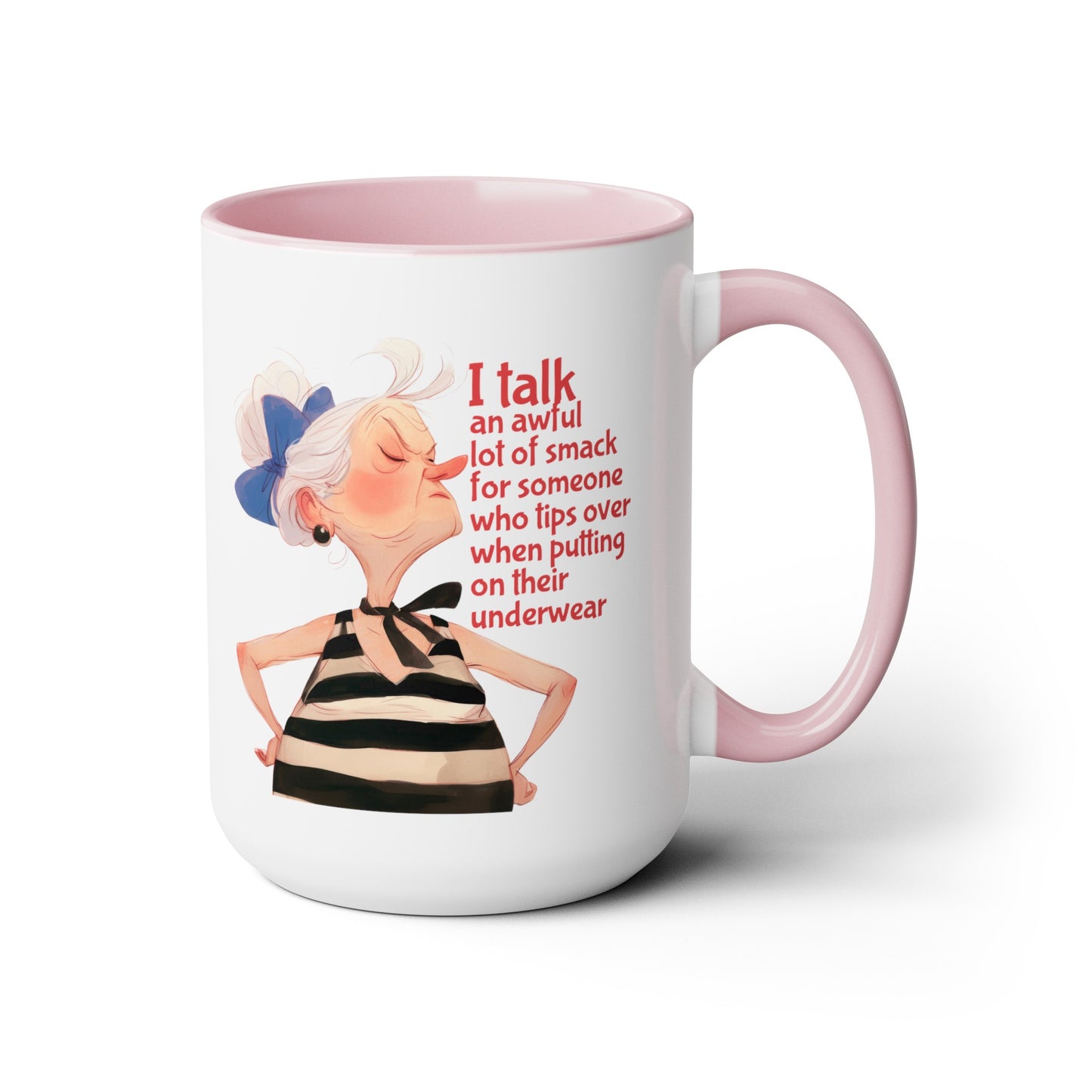 I talk smack Two-Tone Coffee Mugs, 15oz