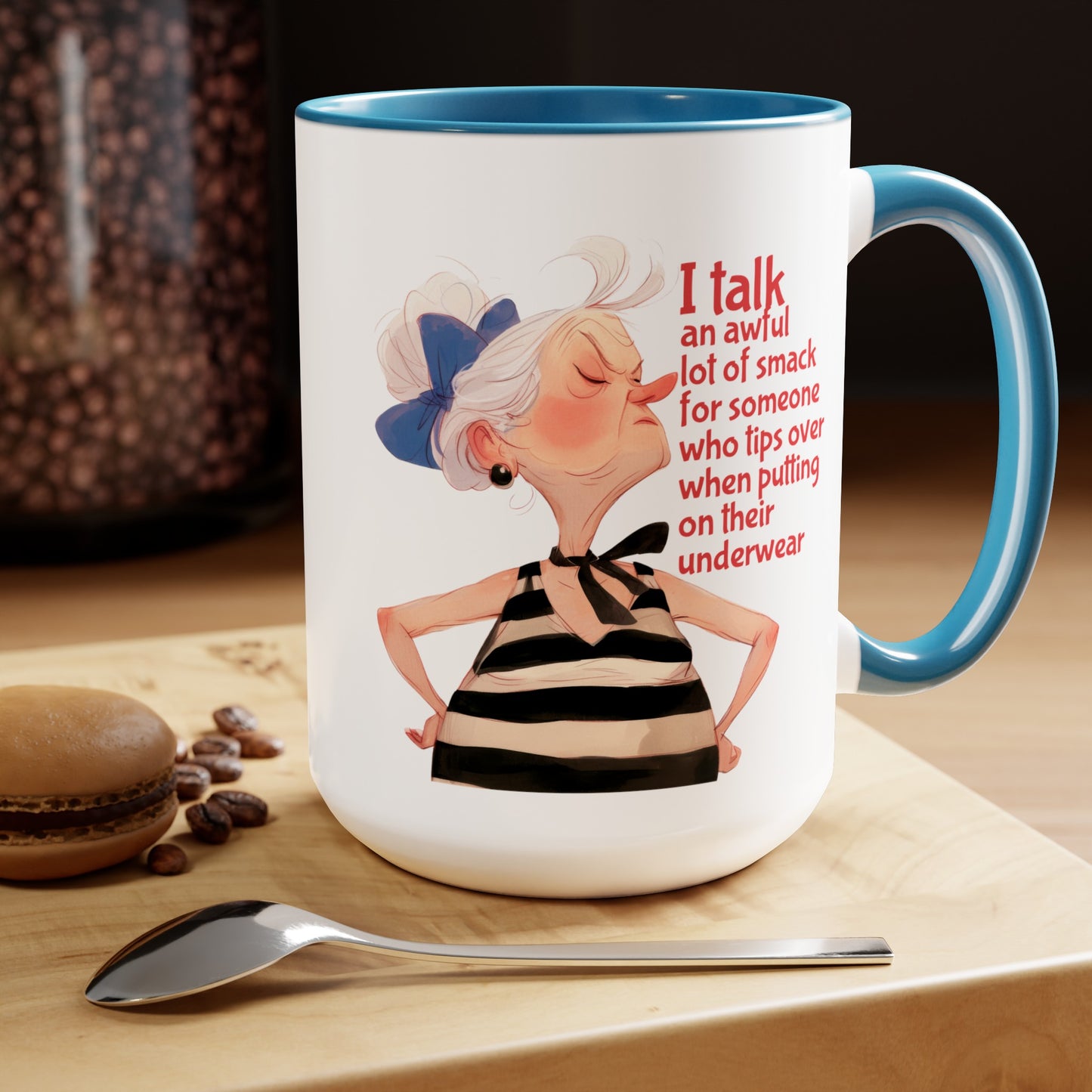 I talk smack Two-Tone Coffee Mugs, 15oz