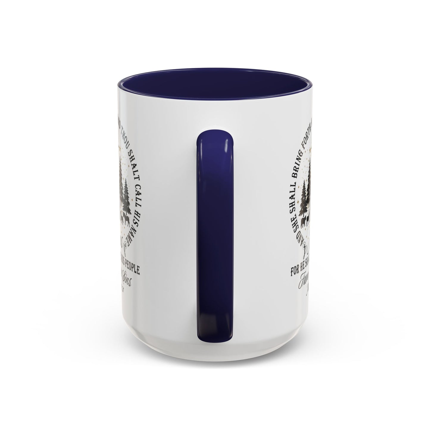 Matthew 1:21 Accent Coffee Mug (11, 15oz)
