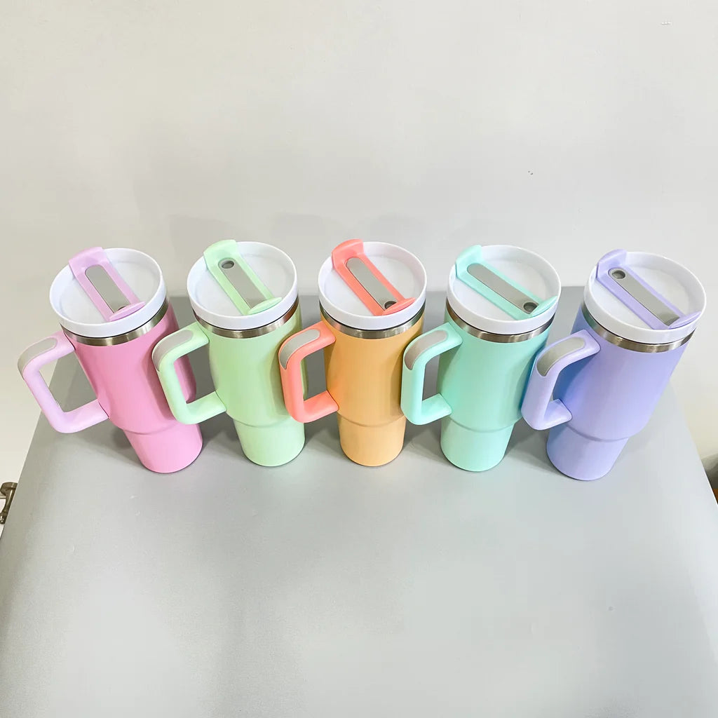40 oz Matte Silver Macaron H2.0