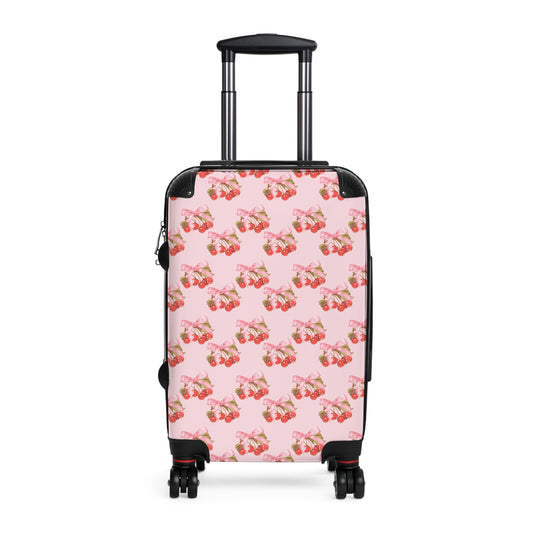 Cherries and Bows Travel Suitcase – Stylish Luggage for Trendy Adventures