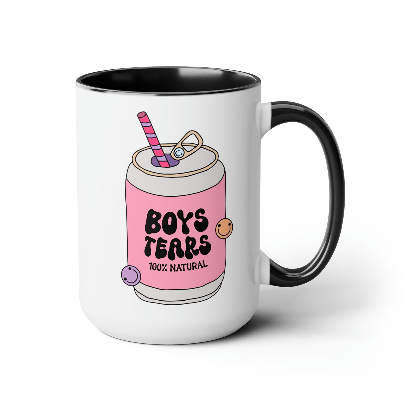 Boys Tears Two-Tone Coffee Mugs, 15oz
