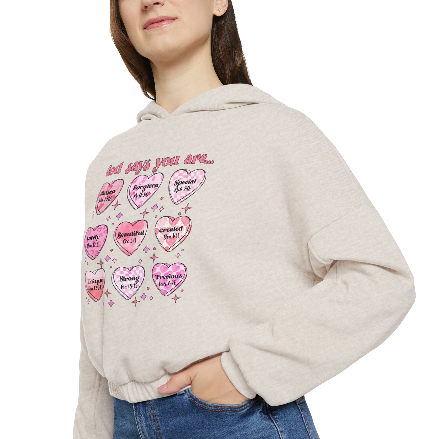 God Says Women's Cinched Bottom Hoodie