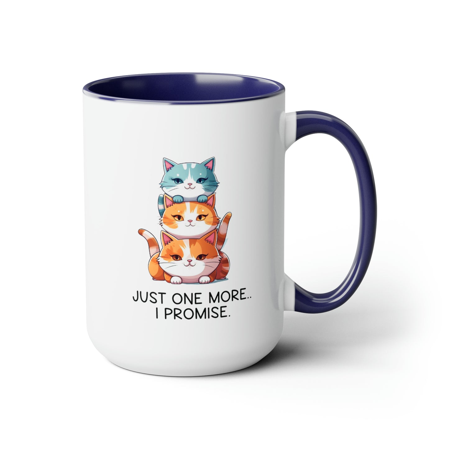 One more Cat Two-Tone Coffee Mugs, 15oz