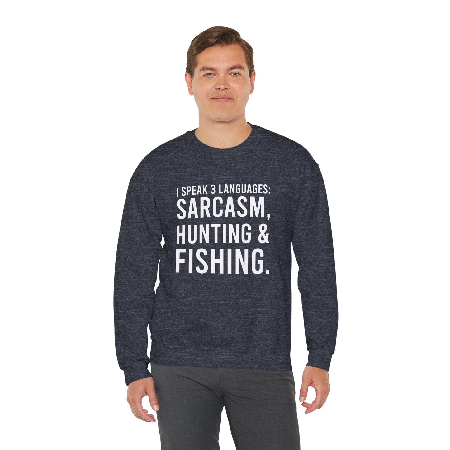 3 languages Unisex Heavy Blend™ Crewneck Sweatshirt
