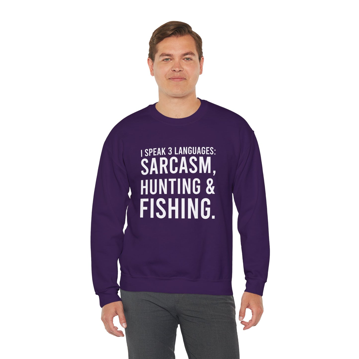 3 languages Unisex Heavy Blend™ Crewneck Sweatshirt