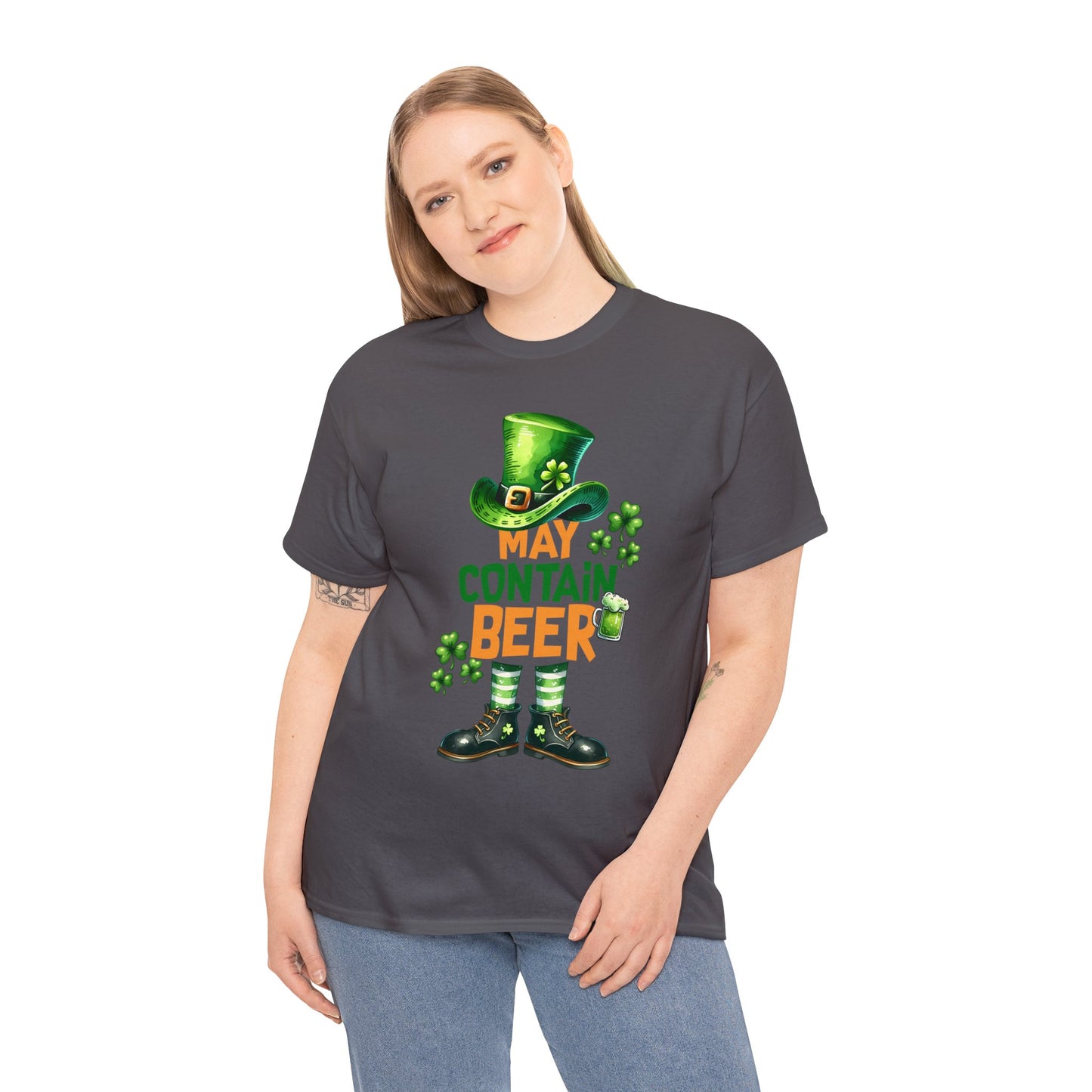 May Contain Beer Unisex Heavy Cotton Tee