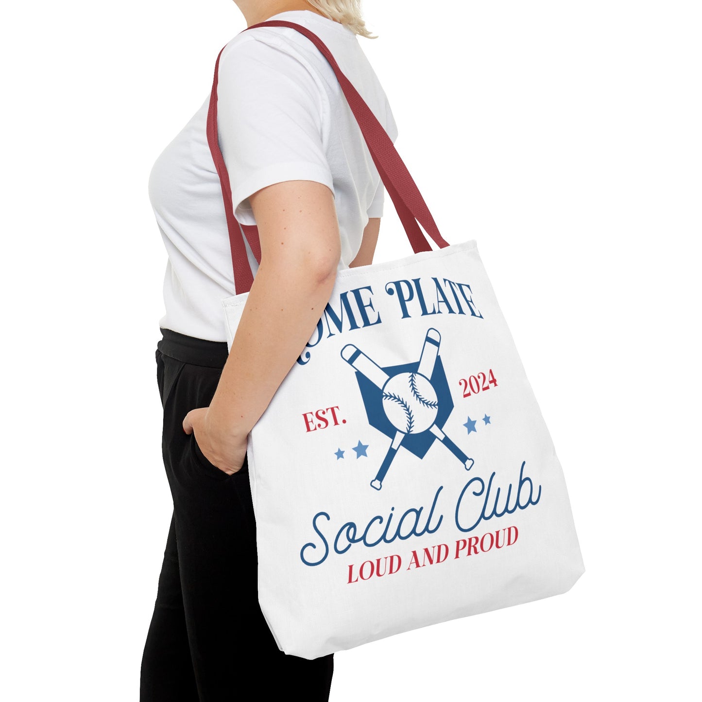 Home Plate Social Club Tote Bag (AOP)