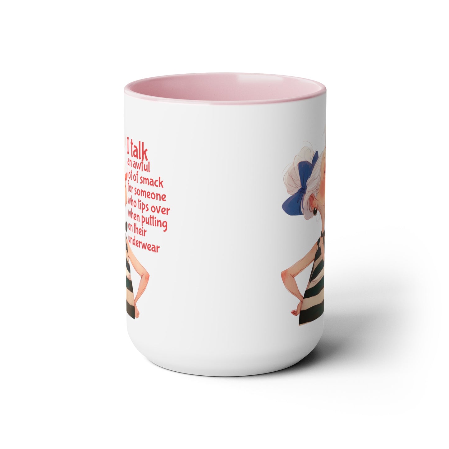 I talk smack Two-Tone Coffee Mugs, 15oz