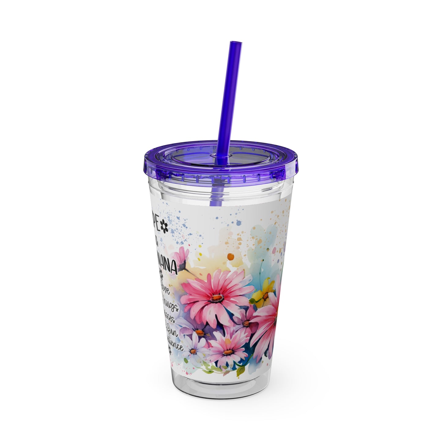 Nana Sunsplash Tumbler with Straw, 16oz