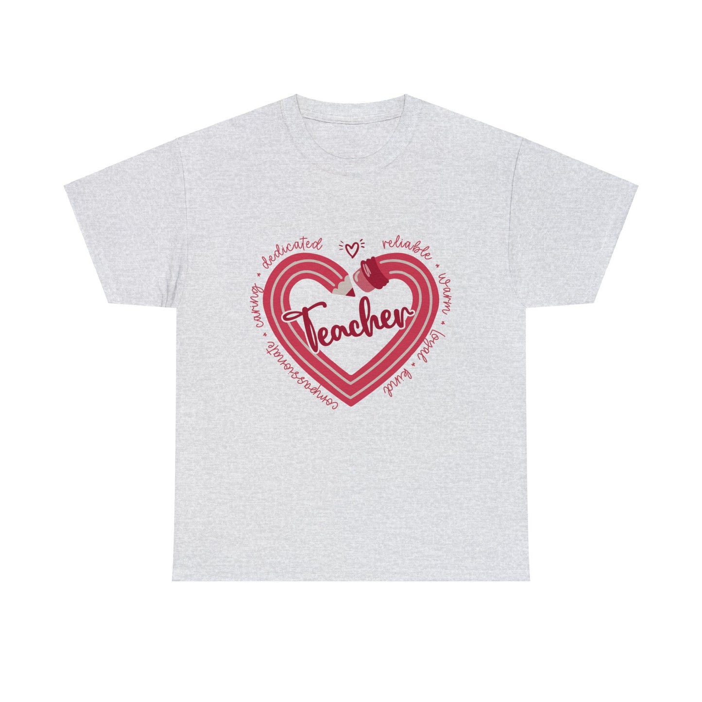 Teacher Heart Unisex Heavy Cotton Tee