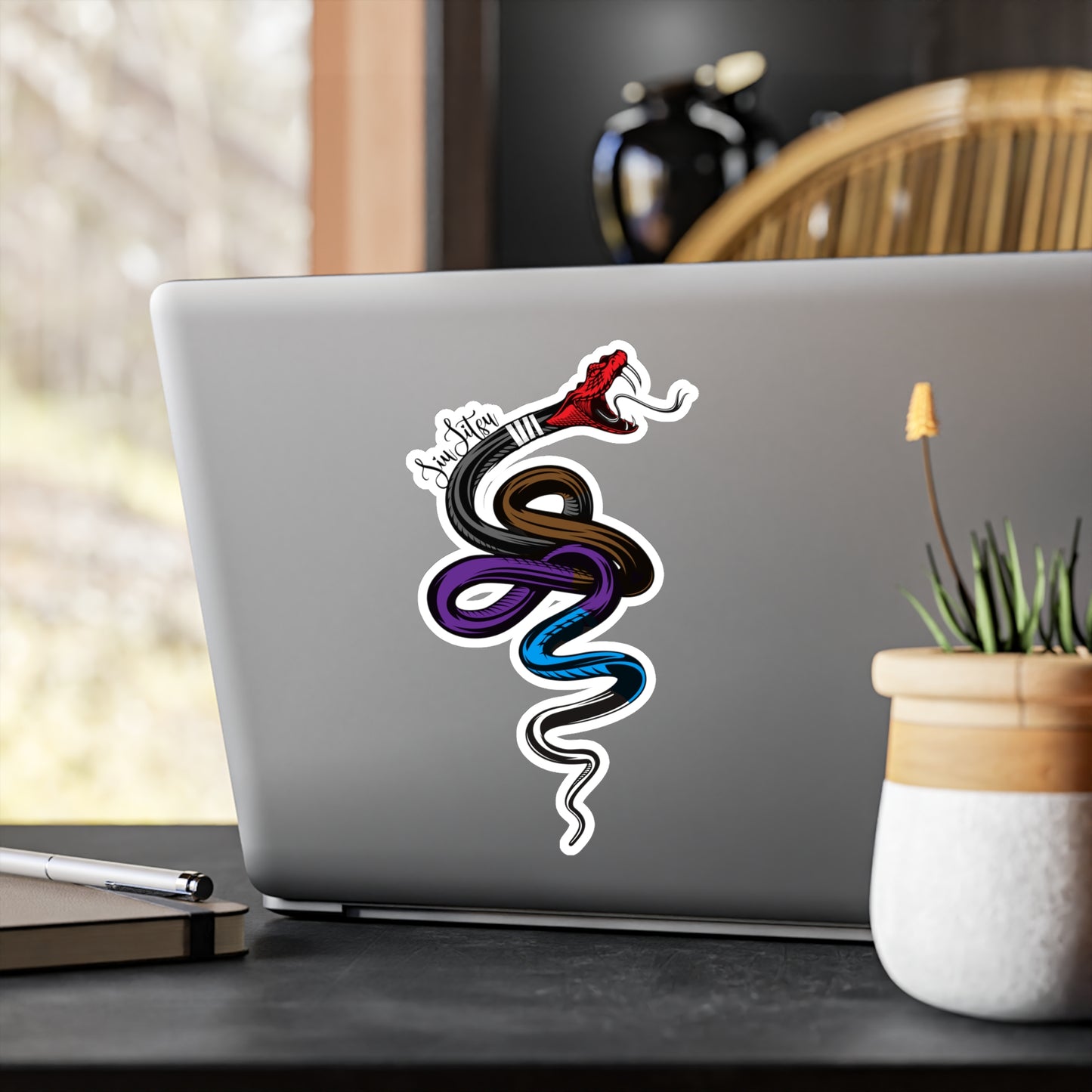 Belted Snake Kiss-Cut Vinyl Decals