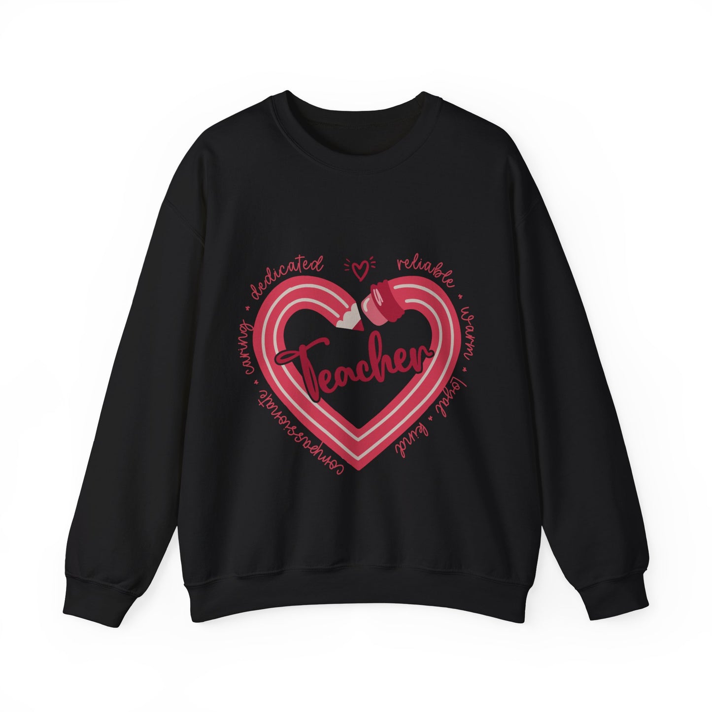 Teacher Heart Unisex Heavy Blend™ Crewneck Sweatshirt
