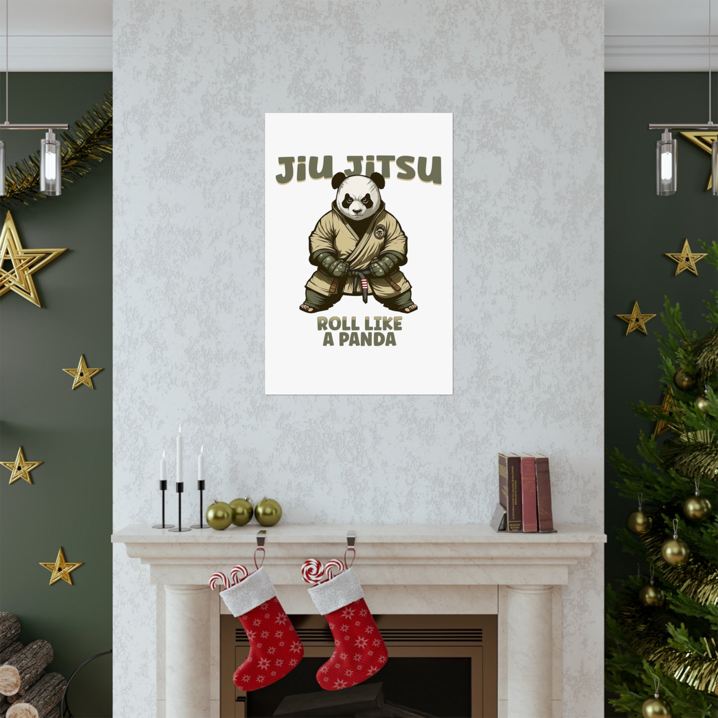 Jiu Jitsu Roll like a Panda Matte Vertical Posters