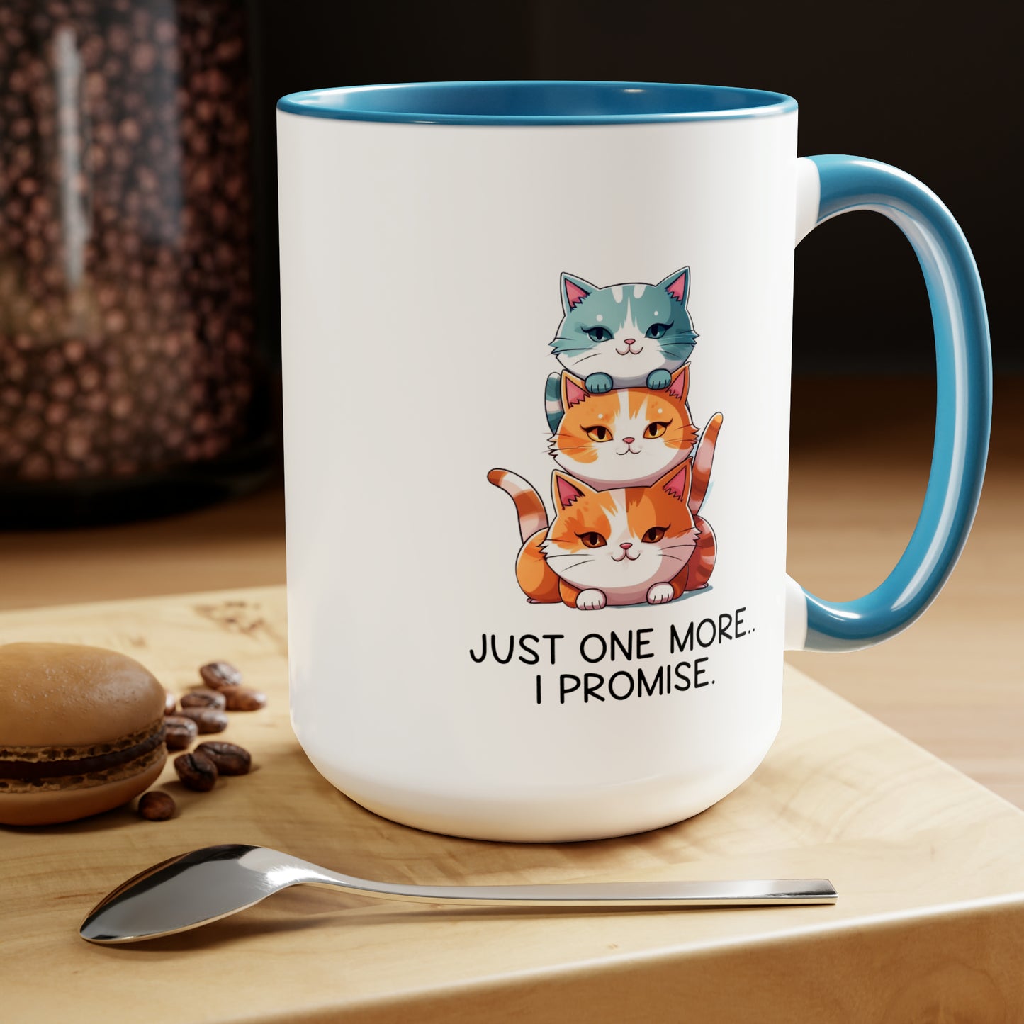 One more Cat Two-Tone Coffee Mugs, 15oz