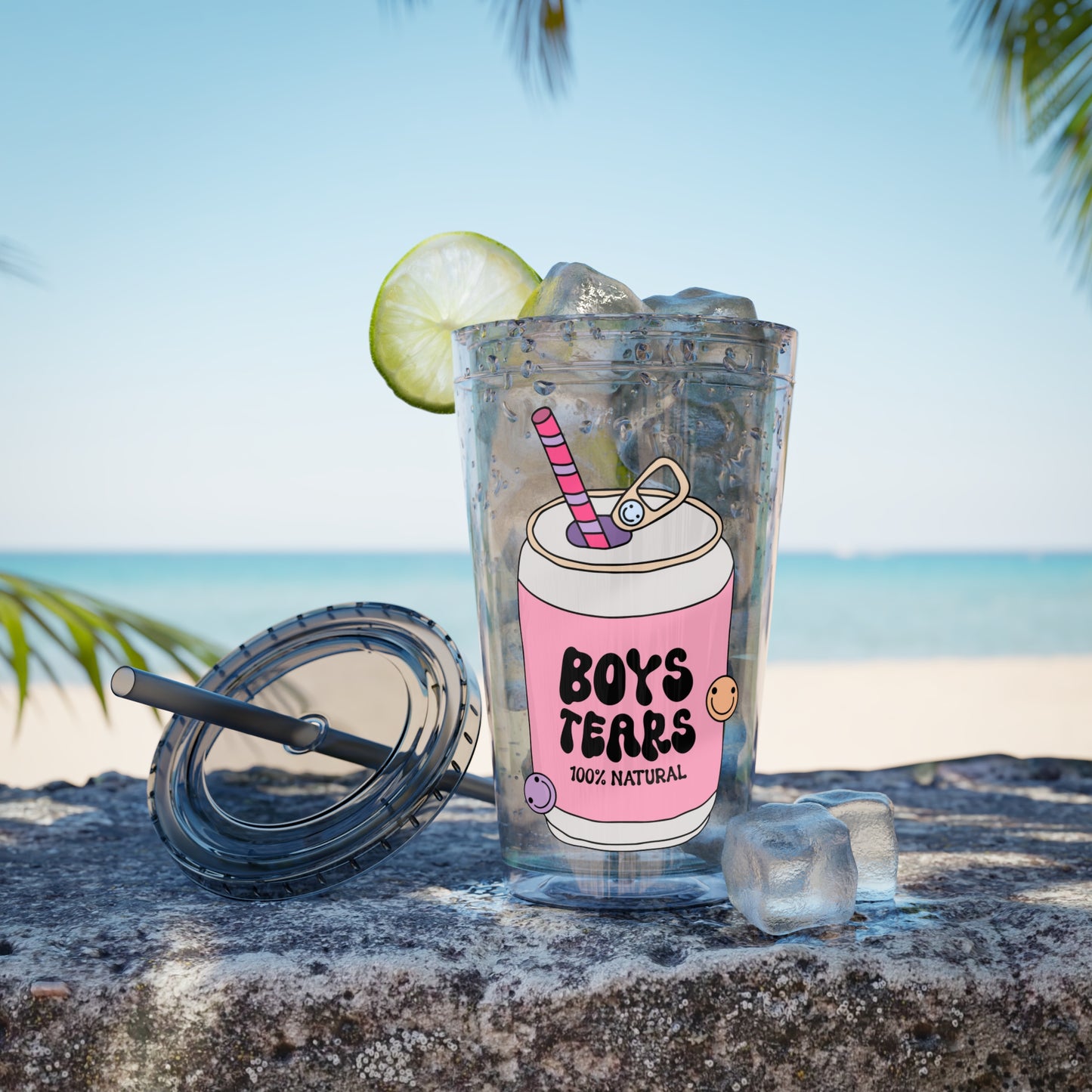 Boys Tears Sunsplash Tumbler with Straw, 16oz
