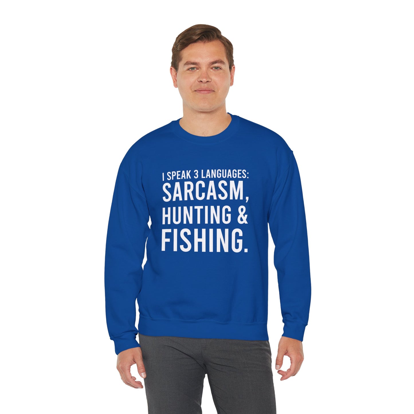 3 languages Unisex Heavy Blend™ Crewneck Sweatshirt