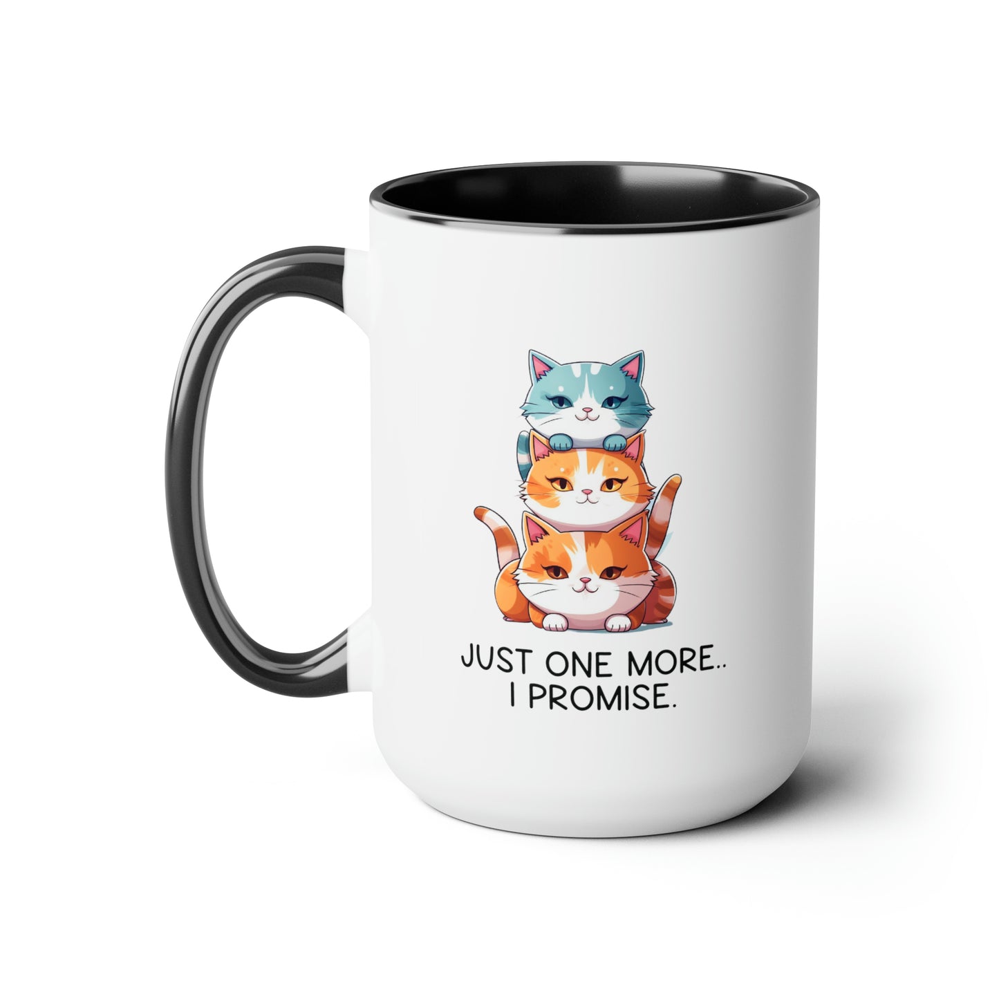 One more Cat Two-Tone Coffee Mugs, 15oz