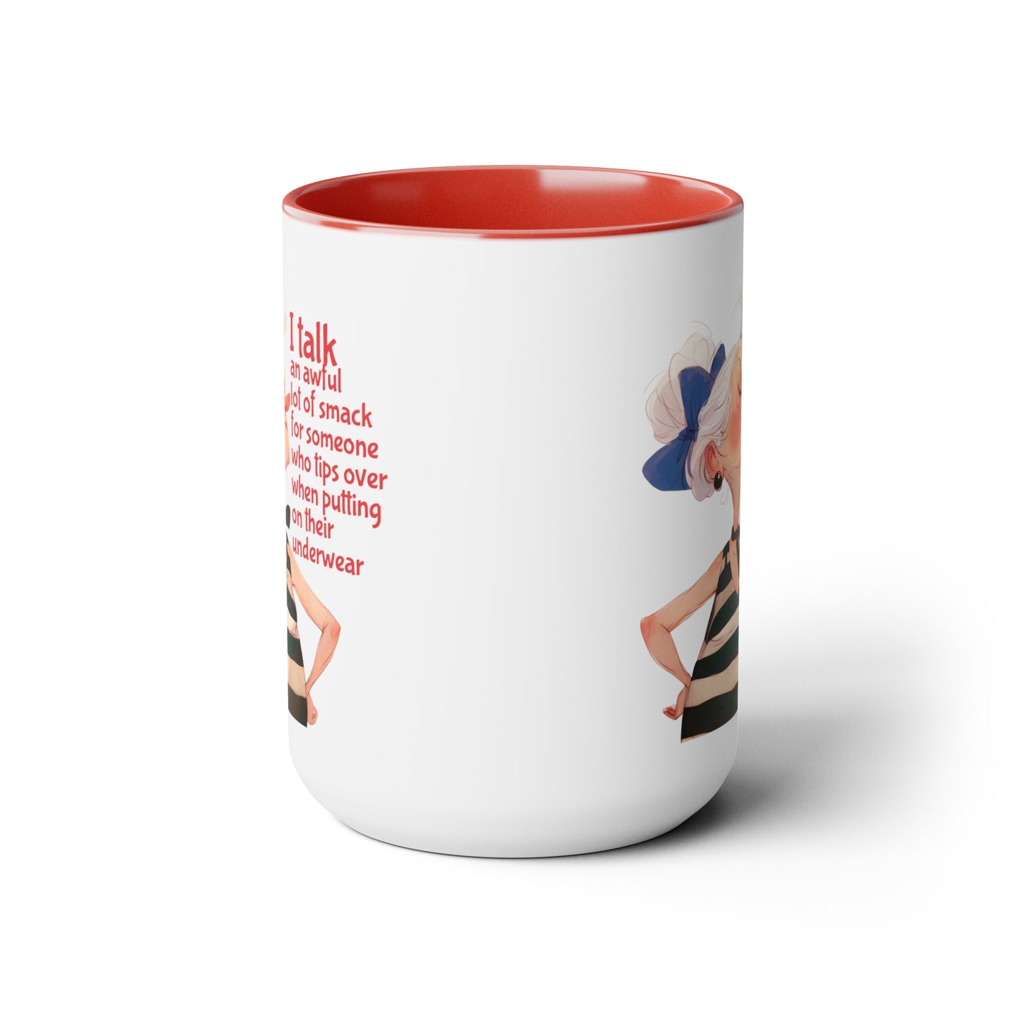 I talk smack Two-Tone Coffee Mugs, 15oz