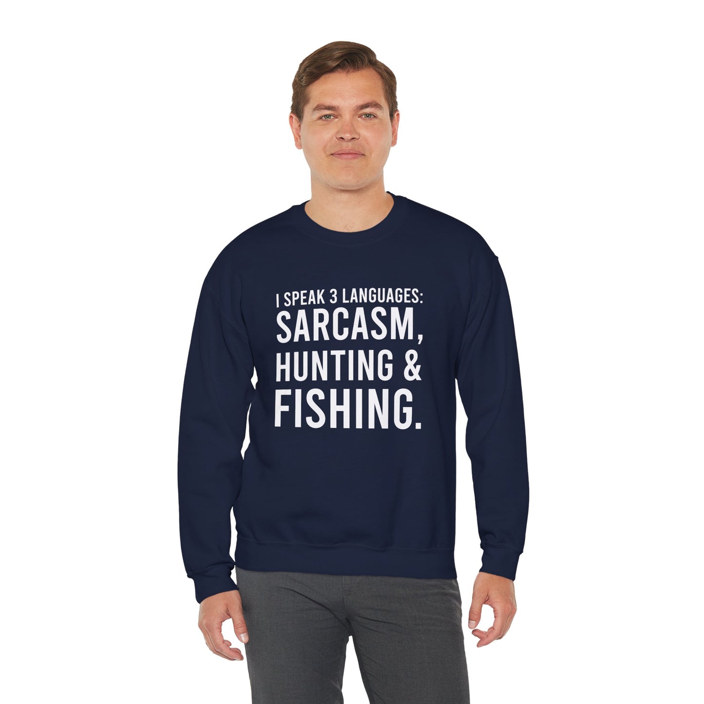 3 languages Unisex Heavy Blend™ Crewneck Sweatshirt